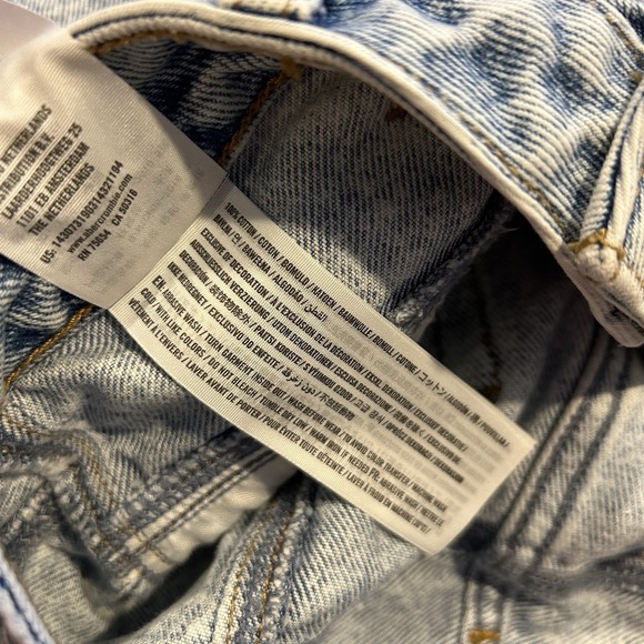 Abercrombie & Fitch Button Down Denim Skirt Size Pockets Vintage Look Retro 25/0 - Picture 6 of 6